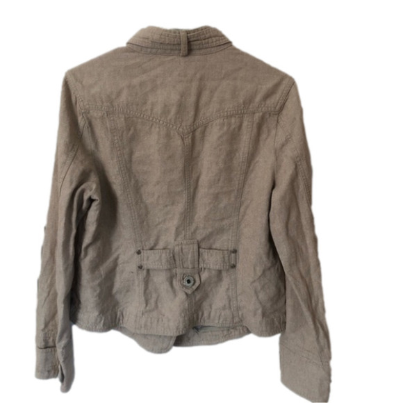 Point Zero Linen Blend Utility Jacket Large - Picture 6 of 7